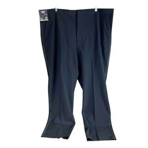 NEW J Ferrar 360 Stretch Mens Flat Front Suit‎ Pants 48x34 Black Polyester $100